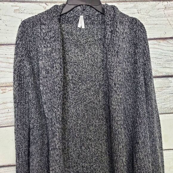 Vanity Gray Marled Open Front Cardigan Women’s Long Sleeve Cozy Sweater Small - Picture 2 of 6